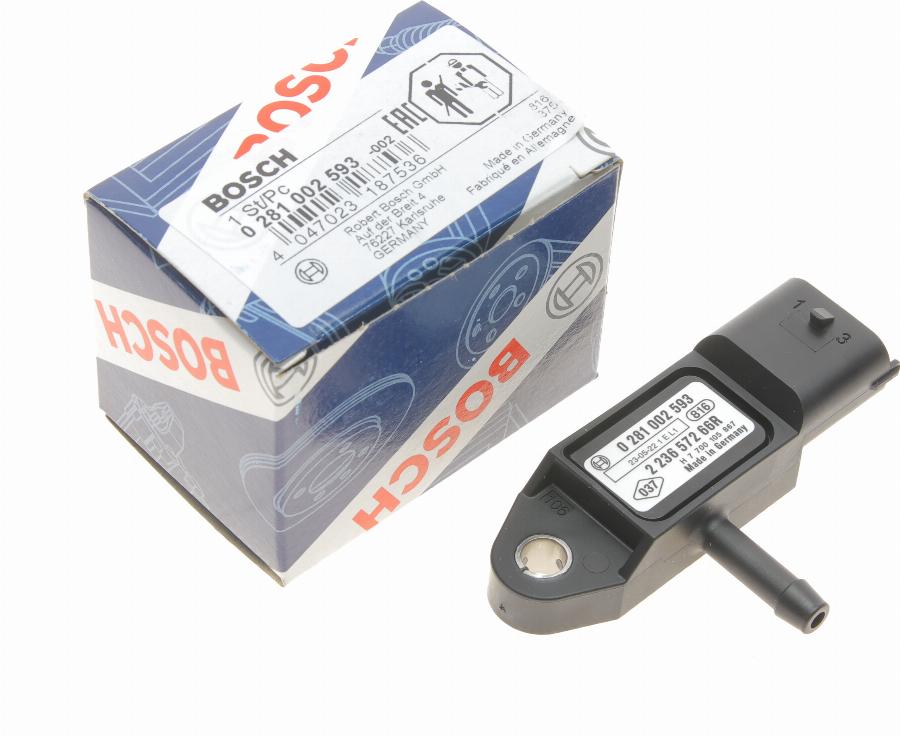 BOSCH 0 281 002 593 - Датчик, тиск наддуву avtolavka.club