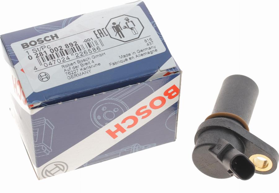 BOSCH 0 281 002 892 - Датчик імпульсів, колінчастий вал avtolavka.club