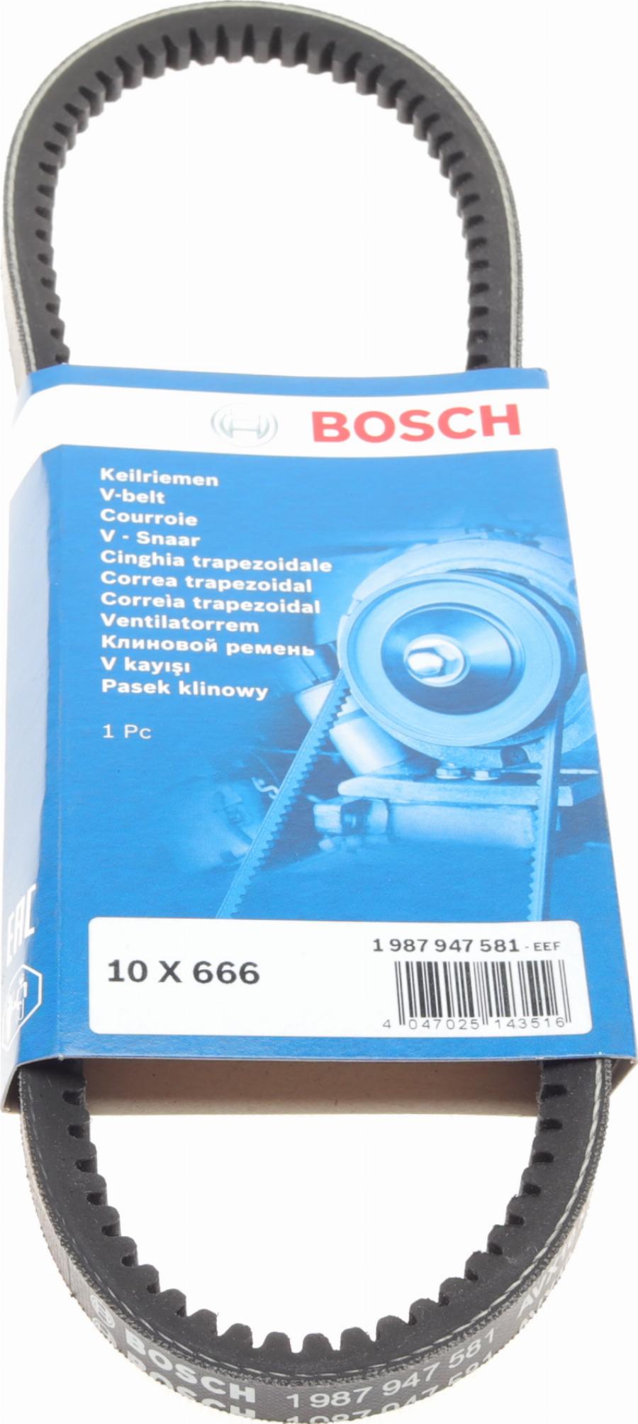 BOSCH 1 987 947 581 - Клиновий ремінь avtolavka.club