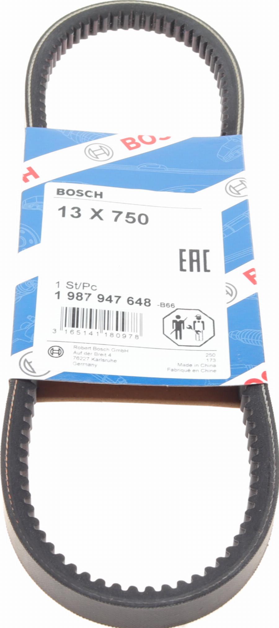 BOSCH 1 987 947 648 - Клиновий ремінь avtolavka.club