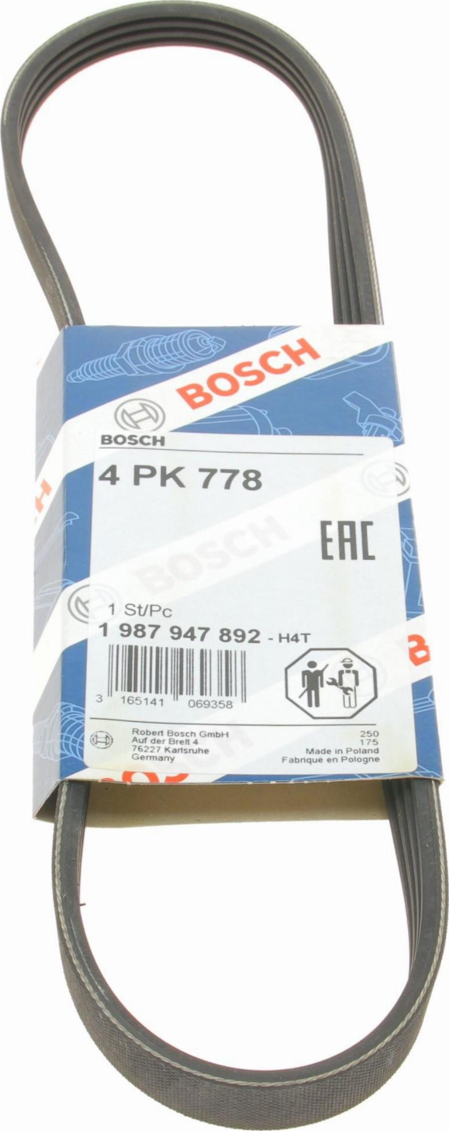 BOSCH 1 987 947 892 - Поліклиновий ремінь avtolavka.club