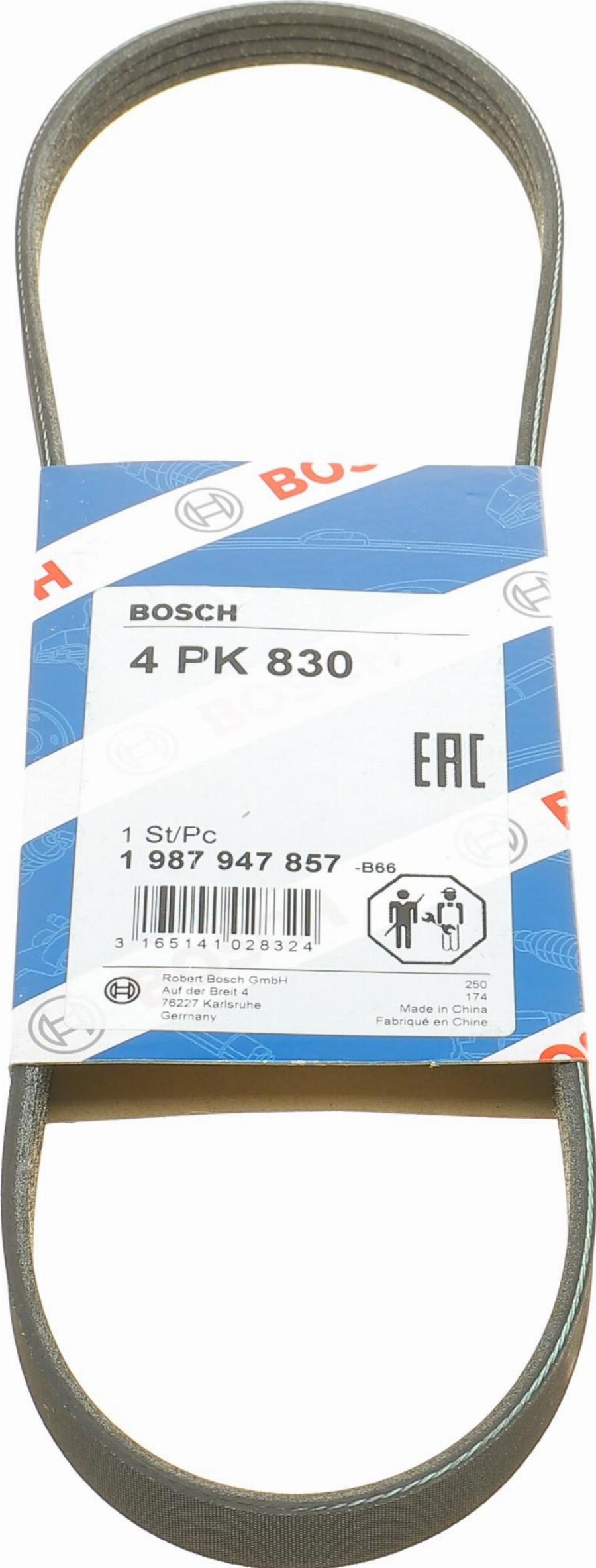 BOSCH 1 987 947 857 - Поліклиновий ремінь avtolavka.club