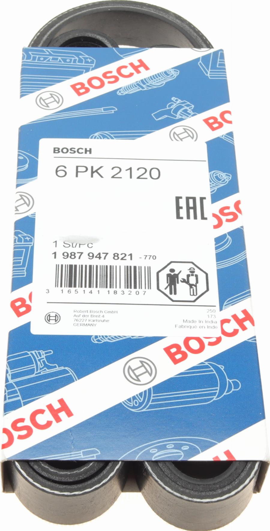 BOSCH 1 987 947 821 - Поліклиновий ремінь avtolavka.club