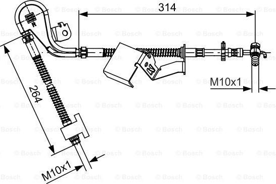 BOSCH 1 987 481 469 - Гальмівний шланг avtolavka.club