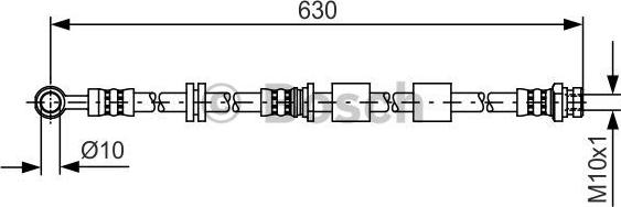 BOSCH 1 987 481 438 - Гальмівний шланг avtolavka.club