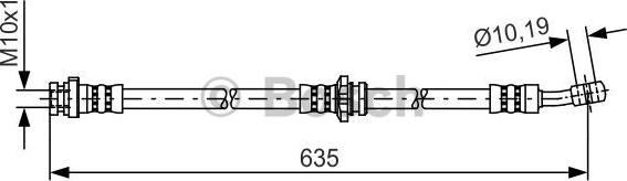 BOSCH 1 987 481 433 - Гальмівний шланг avtolavka.club