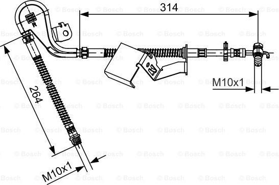 BOSCH 1 987 481 471 - Гальмівний шланг avtolavka.club