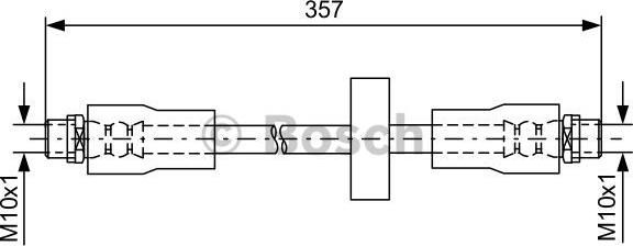 BOSCH 1 987 481 591 - Гальмівний шланг avtolavka.club