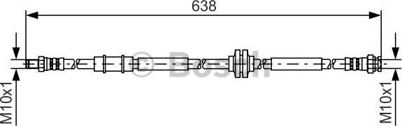 BOSCH 1 987 481 399 - Гальмівний шланг avtolavka.club