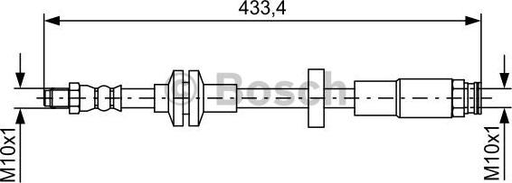 BOSCH 1 987 481 726 - Гальмівний шланг avtolavka.club