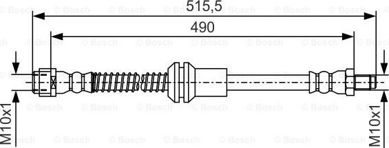 BOSCH 1 987 481 721 - Гальмівний шланг avtolavka.club