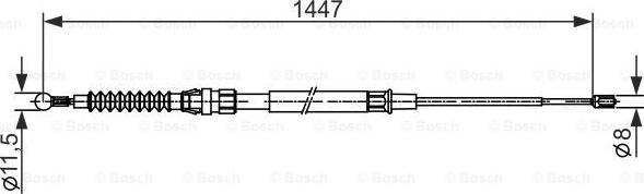 BOSCH 1 987 482 445 - Трос, гальмівна система avtolavka.club