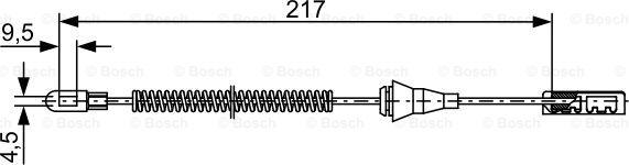 BOSCH 1 987 482 461 - Трос, гальмівна система avtolavka.club