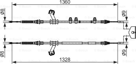 BOSCH 1 987 482 422 - Трос, гальмівна система avtolavka.club