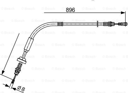 BOSCH 1 987 482 543 - Трос, гальмівна система avtolavka.club