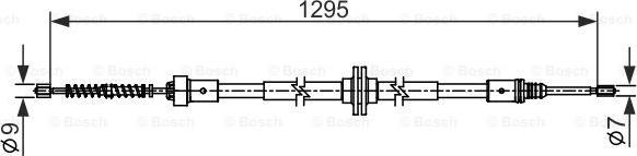 BOSCH 1 987 482 558 - Трос, гальмівна система avtolavka.club