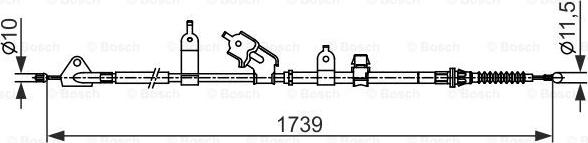 BOSCH 1 987 482 566 - Трос, гальмівна система avtolavka.club