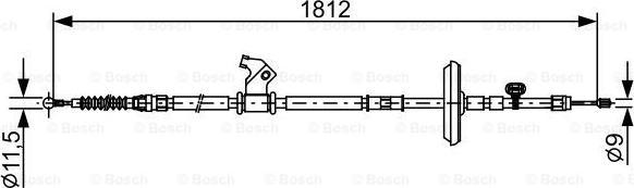 BOSCH 1 987 482 503 - Трос, гальмівна система avtolavka.club