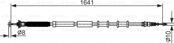 BOSCH 1 987 482 582 - Трос, гальмівна система avtolavka.club