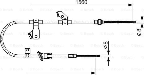 BOSCH 1 987 482 626 - Трос, гальмівна система avtolavka.club