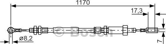 BOSCH 1 987 482 004 - Трос, гальмівна система avtolavka.club