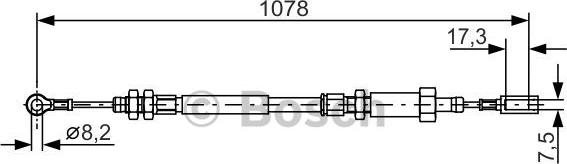 BOSCH 1 987 482 002 - Трос, гальмівна система avtolavka.club