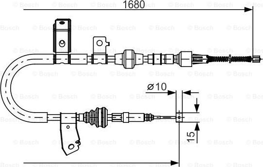 BOSCH 1 987 482 087 - Трос, гальмівна система avtolavka.club