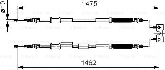 BOSCH 1 987 482 039 - Трос, гальмівна система avtolavka.club