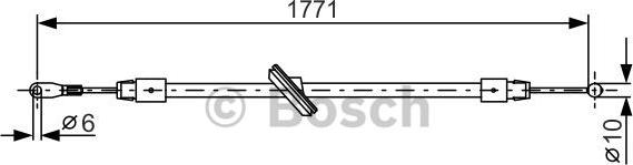 BOSCH 1 987 482 030 - Трос, гальмівна система avtolavka.club