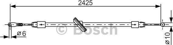 BOSCH 1 987 482 031 - Трос, гальмівна система avtolavka.club