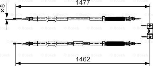 BOSCH 1 987 482 037 - Трос, гальмівна система avtolavka.club