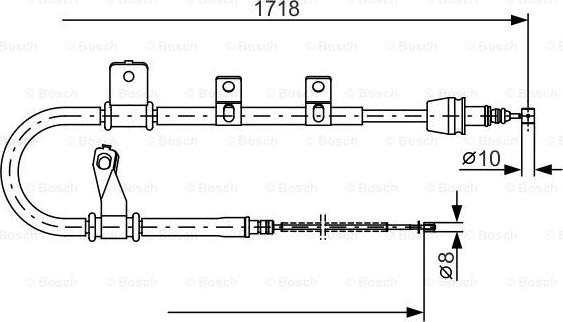 BOSCH 1 987 482 075 - Трос, гальмівна система avtolavka.club