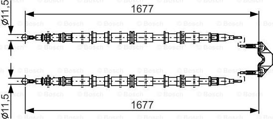 BOSCH 1 987 482 141 - Трос, гальмівна система avtolavka.club