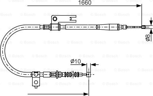 BOSCH 1 987 482 153 - Трос, гальмівна система avtolavka.club