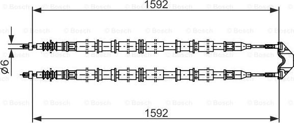 BOSCH 1 987 482 102 - Трос, гальмівна система avtolavka.club