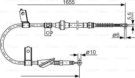 BOSCH 1 987 482 119 - Трос, гальмівна система avtolavka.club