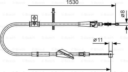 BOSCH 1 987 482 136 - Трос, гальмівна система avtolavka.club