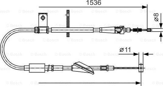 BOSCH 1 987 482 137 - Трос, гальмівна система avtolavka.club