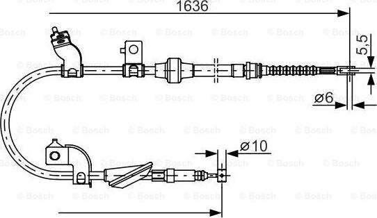 BOSCH 1 987 482 120 - Трос, гальмівна система avtolavka.club