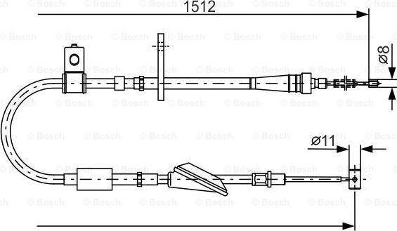 BOSCH 1 987 482 176 - Трос, гальмівна система avtolavka.club