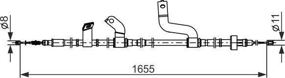 BOSCH 1 987 482 848 - Трос, гальмівна система avtolavka.club