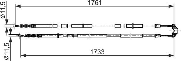 BOSCH 1 987 482 857 - Трос, гальмівна система avtolavka.club