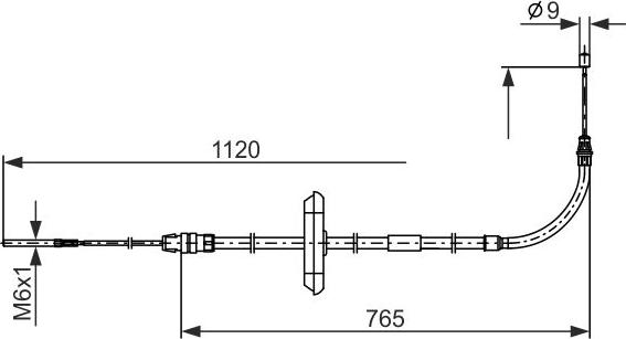 BOSCH 1 987 482 867 - Трос, гальмівна система avtolavka.club