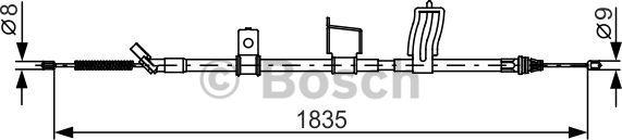 BOSCH 1 987 482 341 - Трос, гальмівна система avtolavka.club