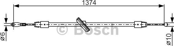 BOSCH 1 987 482 312 - Трос, гальмівна система avtolavka.club