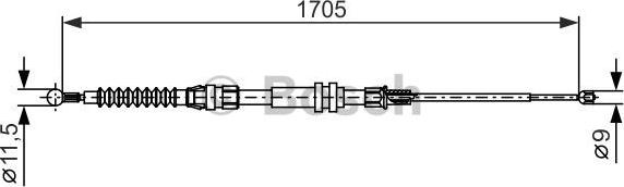 BOSCH 1 987 482 377 - Трос, гальмівна система avtolavka.club