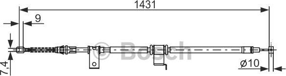 BOSCH 1 987 482 293 - Трос, гальмівна система avtolavka.club