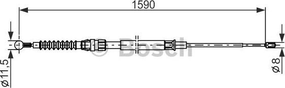 BOSCH 1 987 482 265 - Трос, гальмівна система avtolavka.club