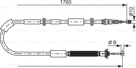 BOSCH 1 987 482 239 - Трос, гальмівна система avtolavka.club