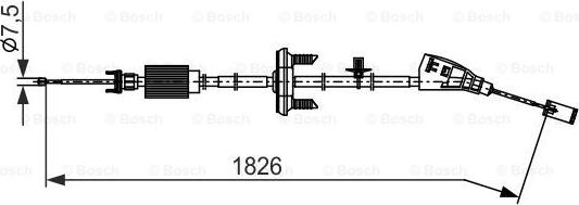 BOSCH 1 987 482 795 - Трос, гальмівна система avtolavka.club